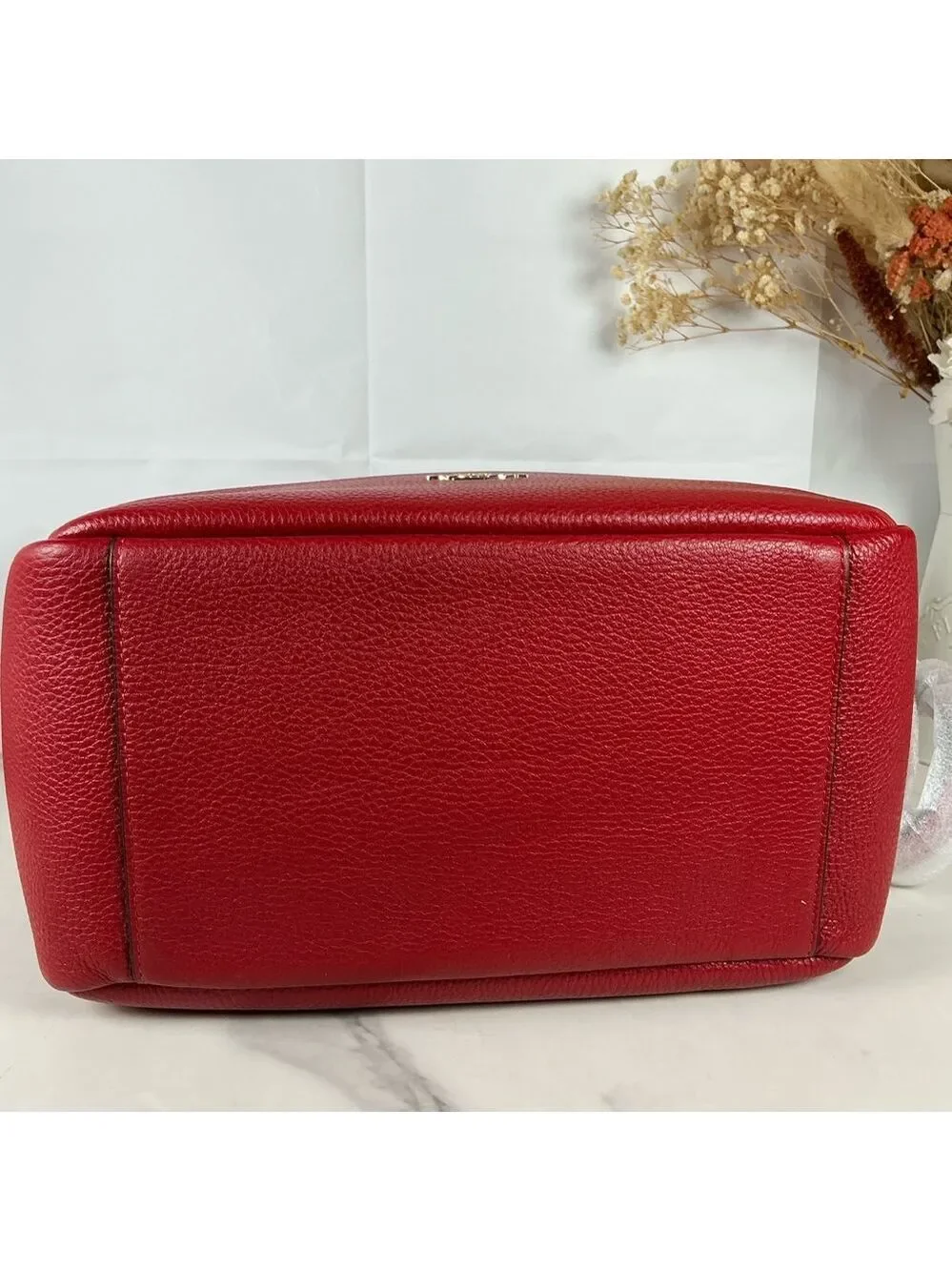 Coach Pennie Vibrant Red Leather Hobo Hand Shoulder Large Bag NWT‎